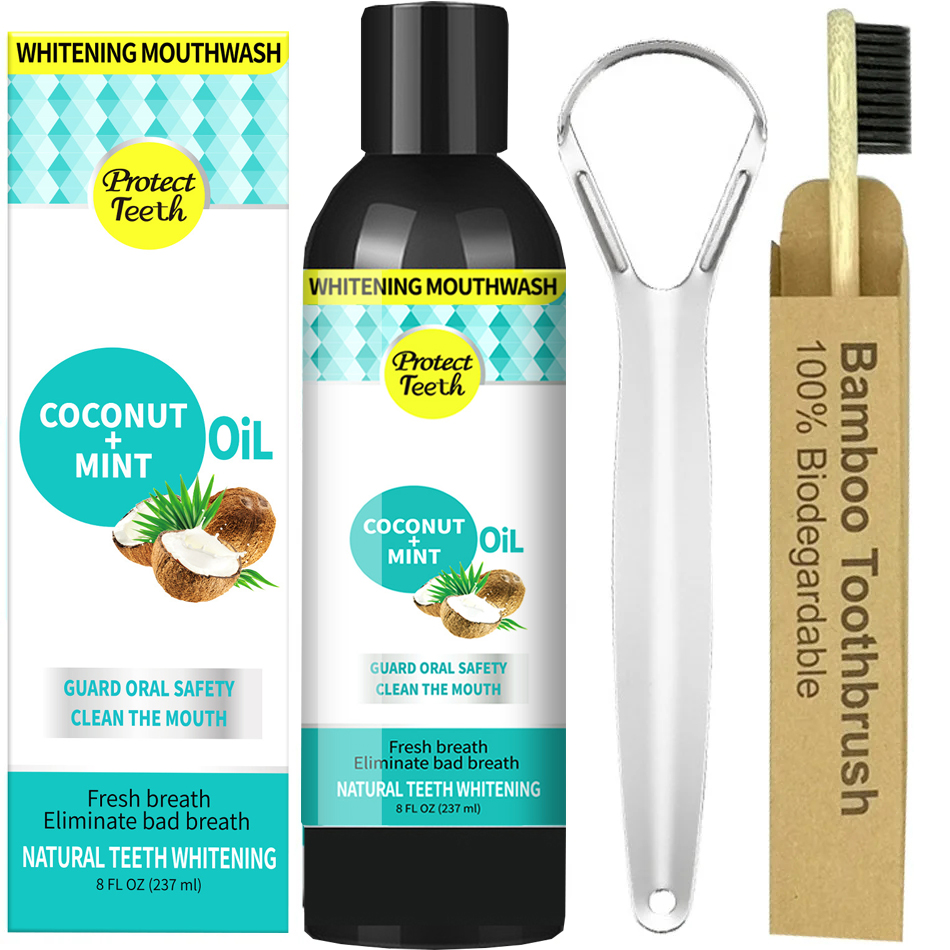 Teeth Whitening With Coconut Oil - Aceite para tirar de menta y