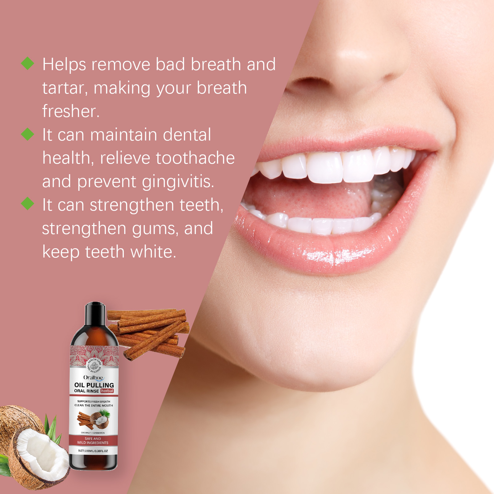 Aceite para tirar de coco, enj - Teeth Whitening With Coconut Oil reseña y precio
