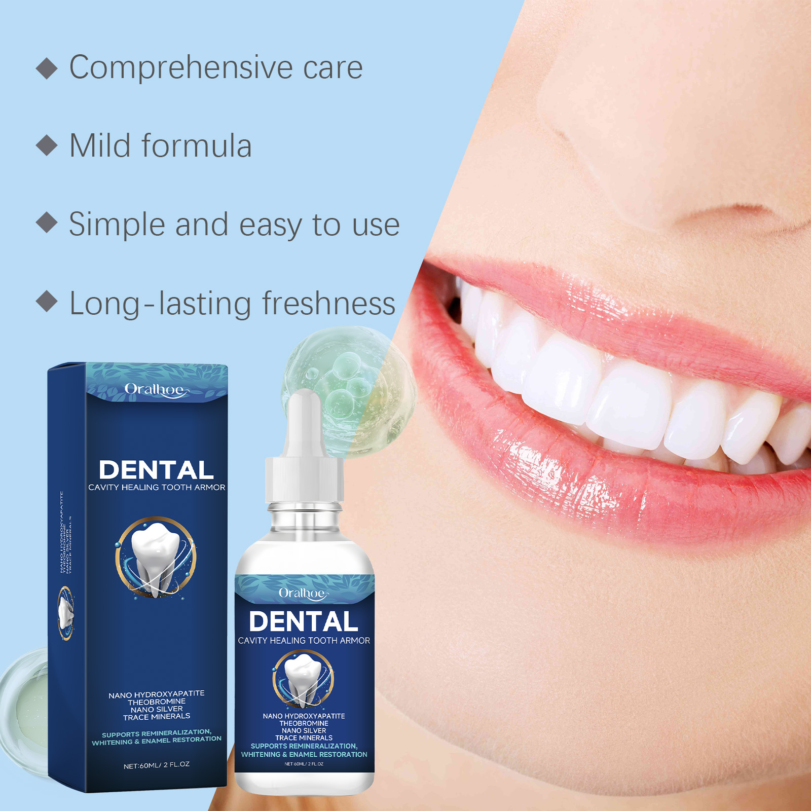 Nuevo Suero Dental Líquido de  - Enamel Repair Serum reseña y precio