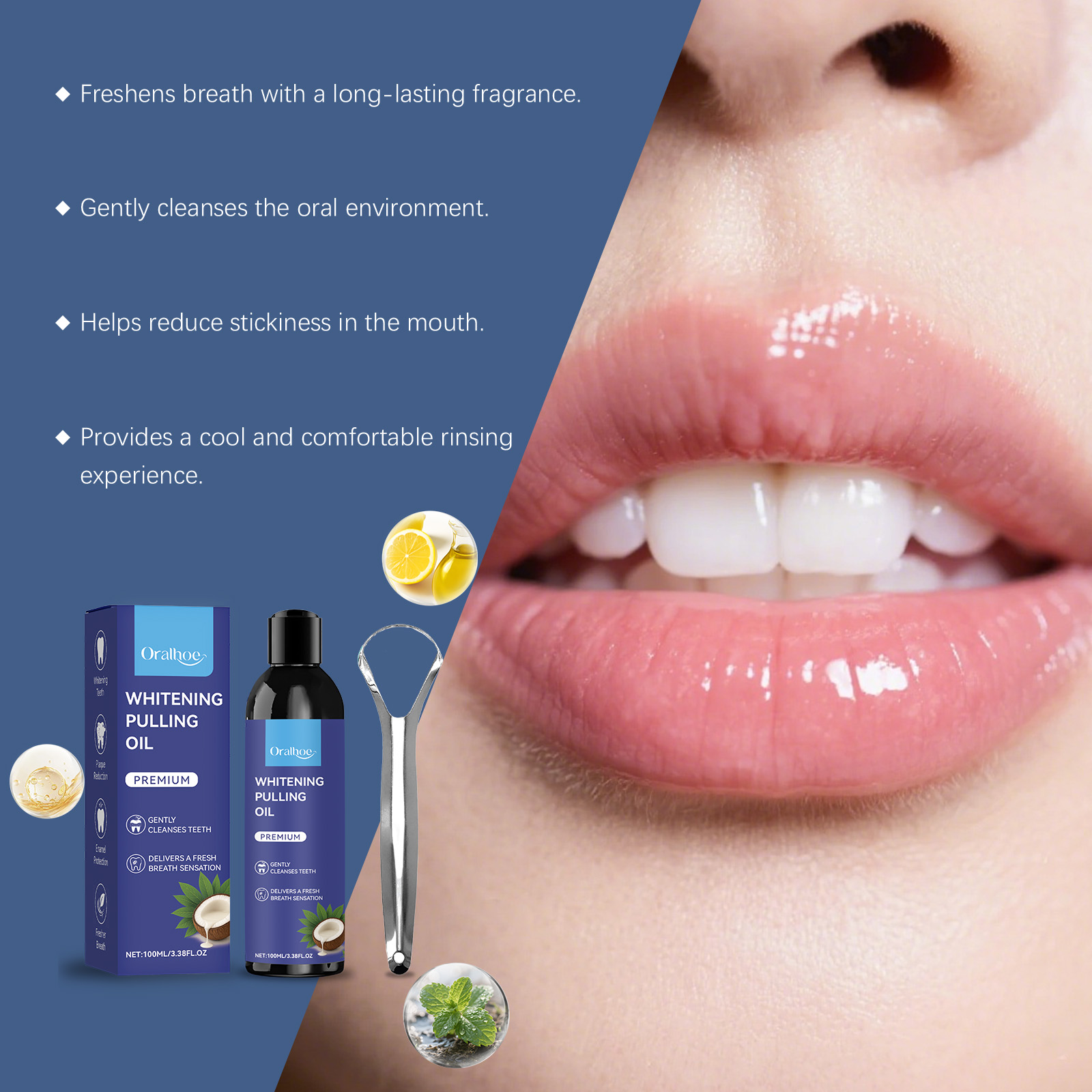 Enjuague bucal de aceite de co - Teeth Whitening With Coconut Oil reseña y precio