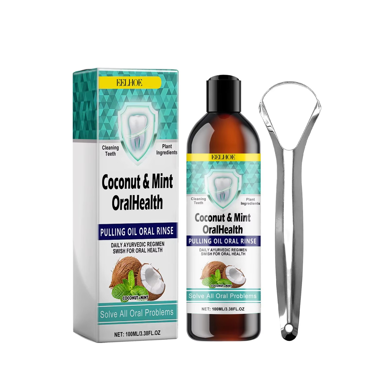EELHOE-aceite de coco y menta, - Teeth Whitening With Coconut Oil reseña y precio