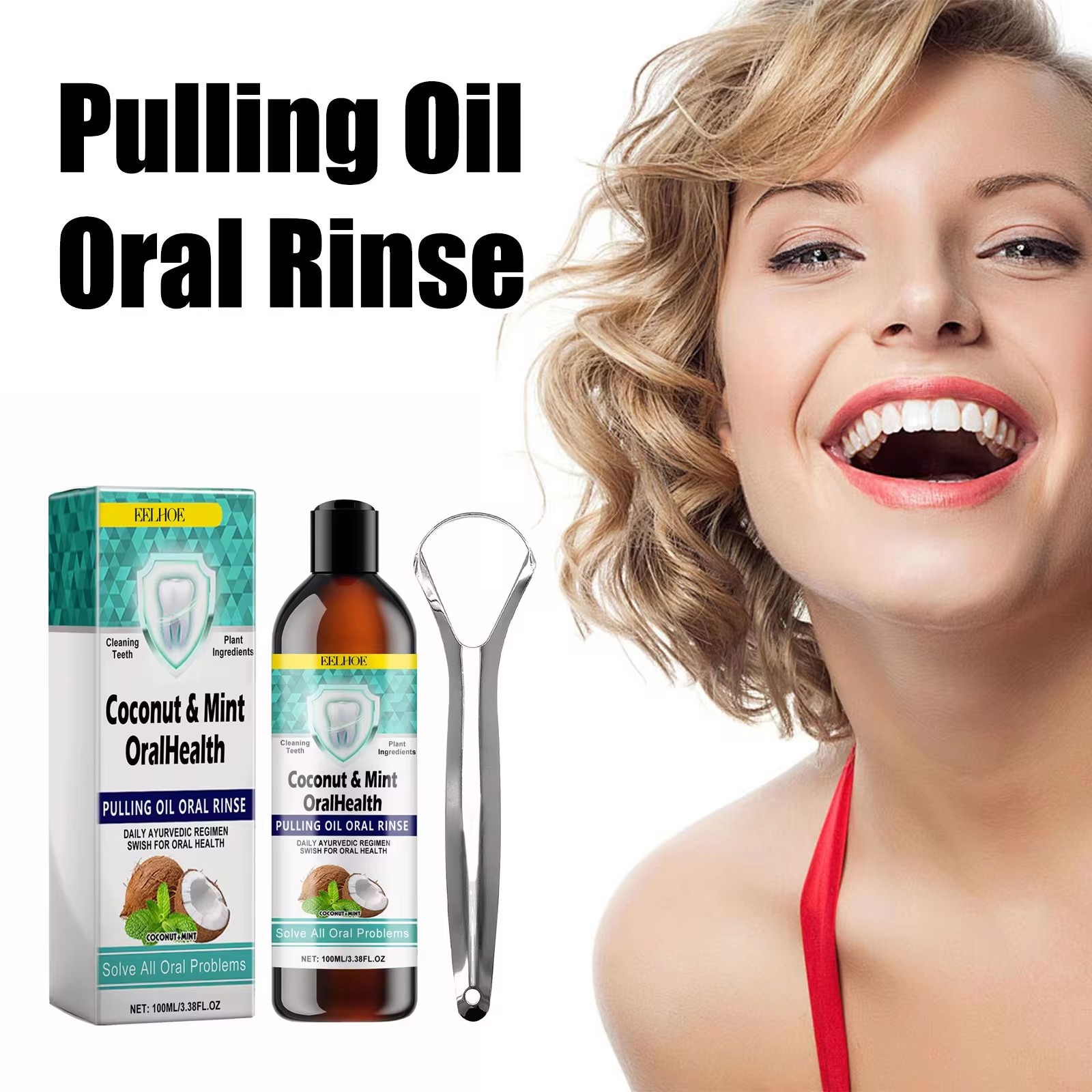 EELHOE-aceite de coco y menta, - Teeth Whitening With Coconut Oil reseña y precio