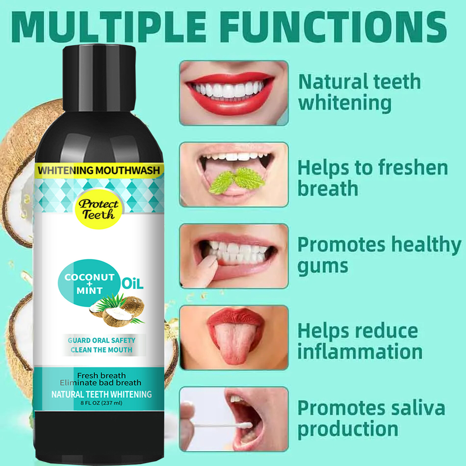 Aceite para tirar de menta y c - Teeth Whitening With Coconut Oil reseña y precio