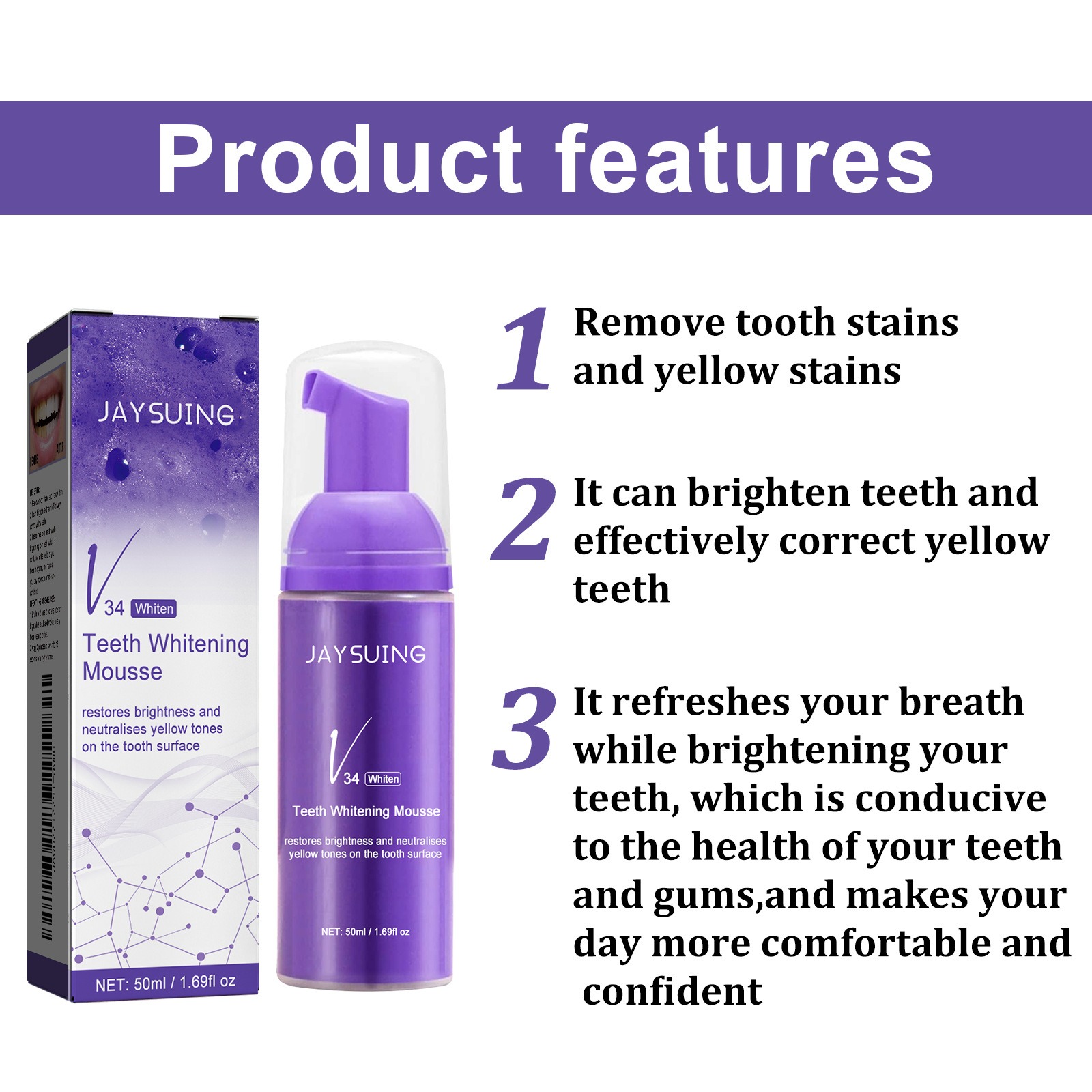 Pasta de dientes V34 Mousse pa - Teeth Whitening Best reseña y precio