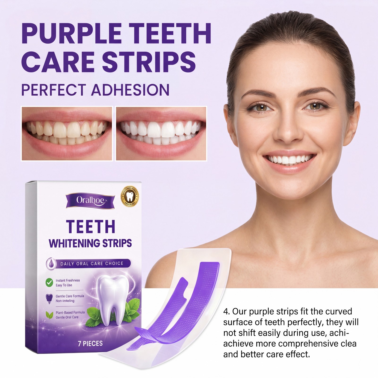 Tiras blanqueadoras de dientes - Teeth Whitening Strips Permanent reseña y precio
